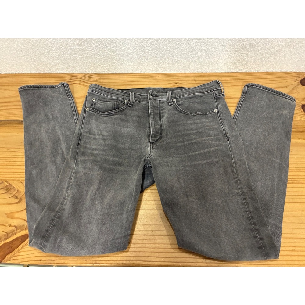 Rag & Bone Fit 2 Slim Jeans Greyson Grey Stretch Denim Made in USA Mens 34